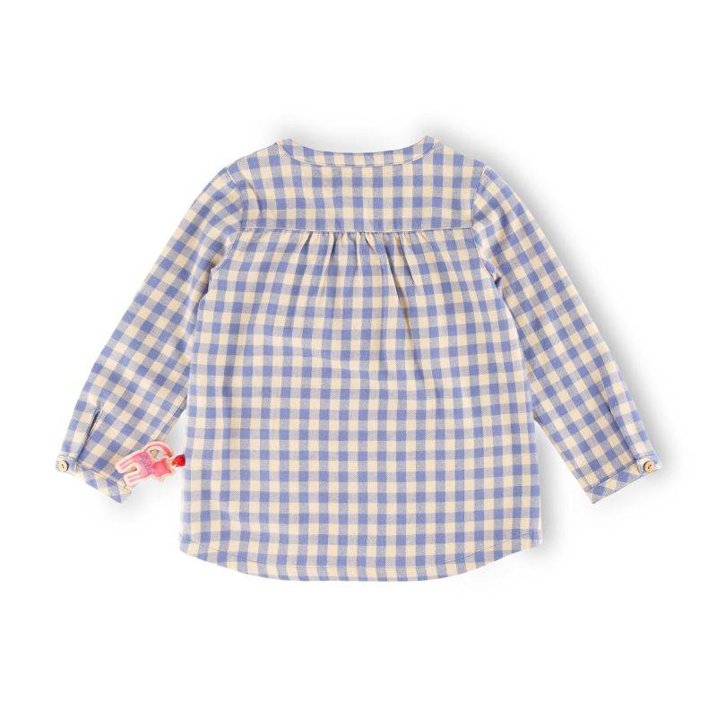 Sigikid Kinder Karo Flanellbluse, blau-weiß Clearance-Verkauf