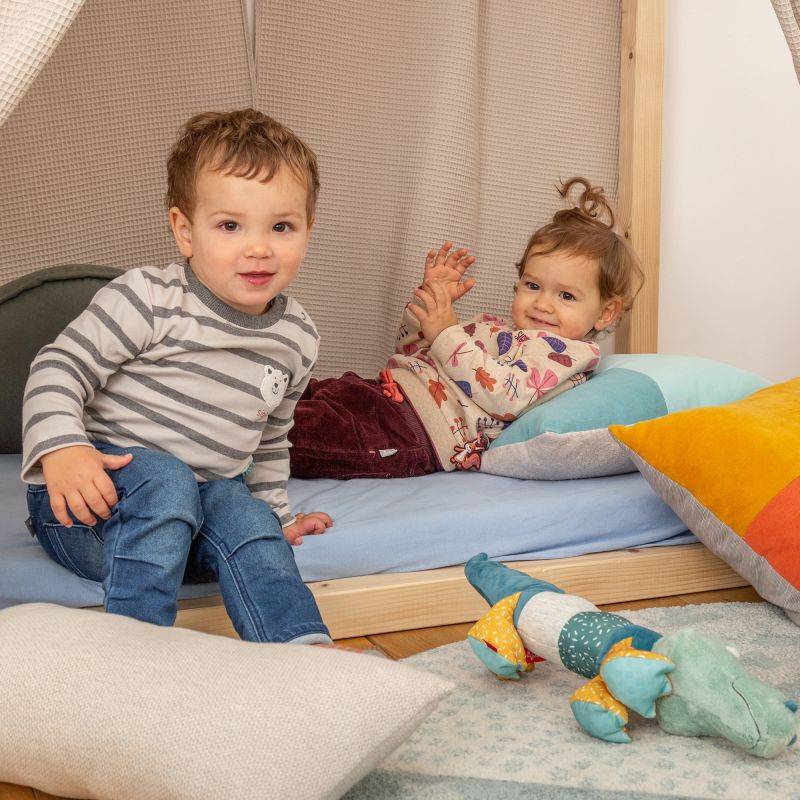 Sigikid Baby Langarmshirt Eisbär, grau geringelt zollfrei