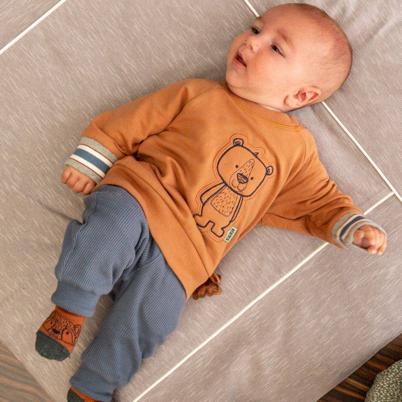 Sigikid Baby Wendehose mit Beinbündchen, grau oder blau Verkauf