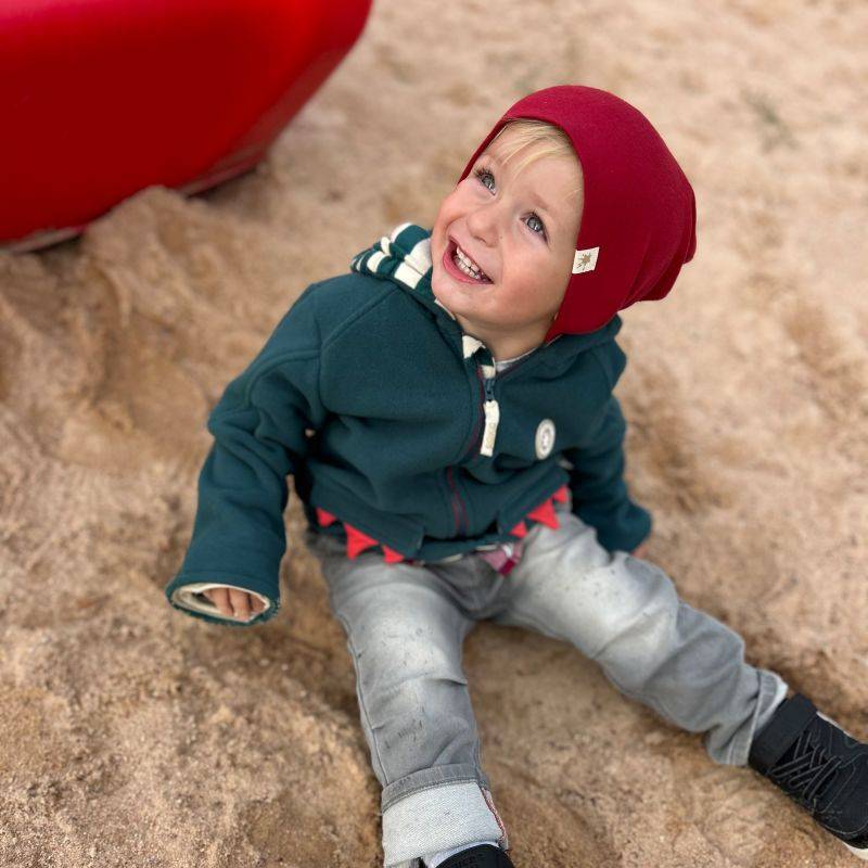 Sigikid Dunkelrote Baby Mütze mit Aufschlag Angebote