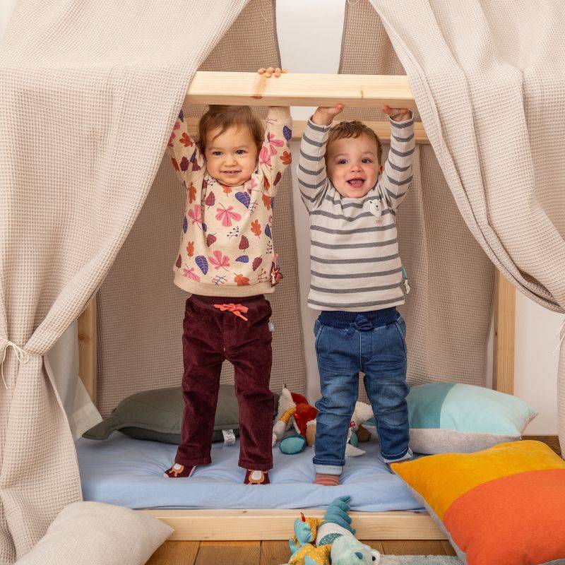 Sigikid Baby Wendeshirt rotbraun mit Pünktchen/bunter Herbstprint Fabrikverkauf