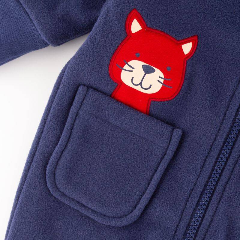 Sigikid Baby Fleece Overall Katze, dunkelblau Kostenloser Versand