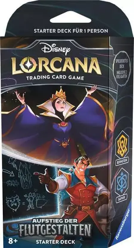 spieleoffensive Disney Lorcana: Set 2 - Aufstieg der Flutgestalten: Starter Deck Bernstein und Saphir