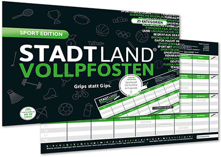 spieleoffensive Stadt Land Vollpfosten - Sport Edition (DINA4-Format)
