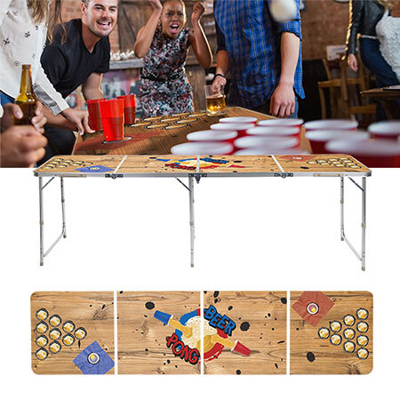 spieleoffensive Höhenverstellbarer Bier-Pong Tisch (exklusives Design)