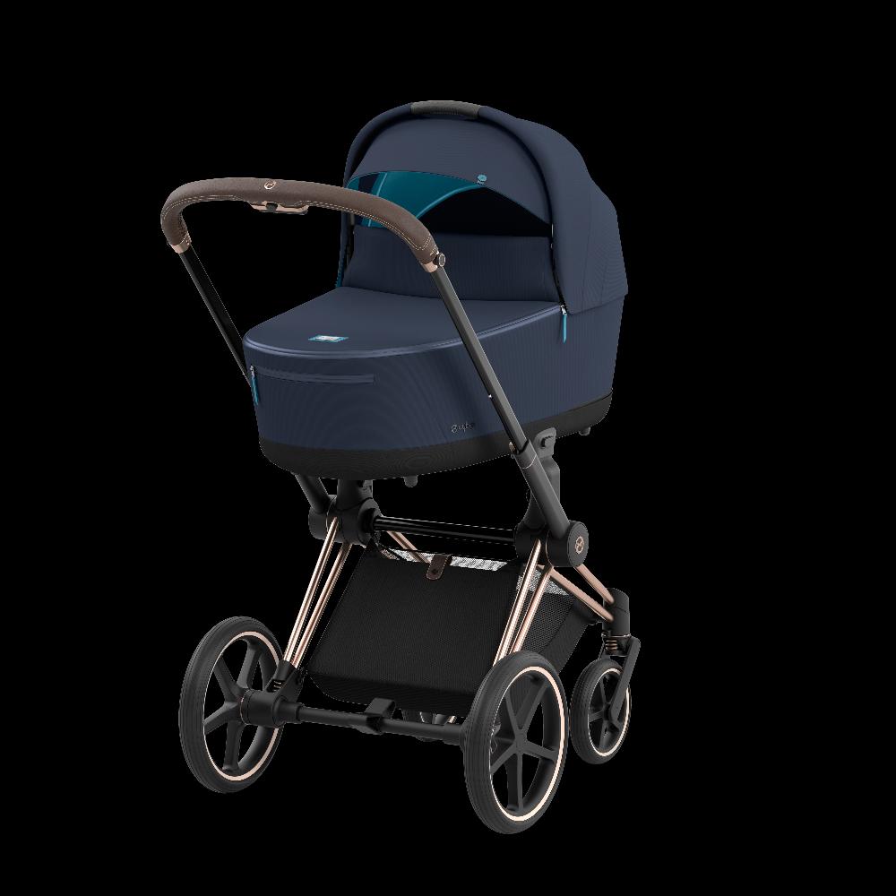 babymarkt Kombikinderwagen Priam Rosegold Dark Navy Conscious Collection Große Rabatte