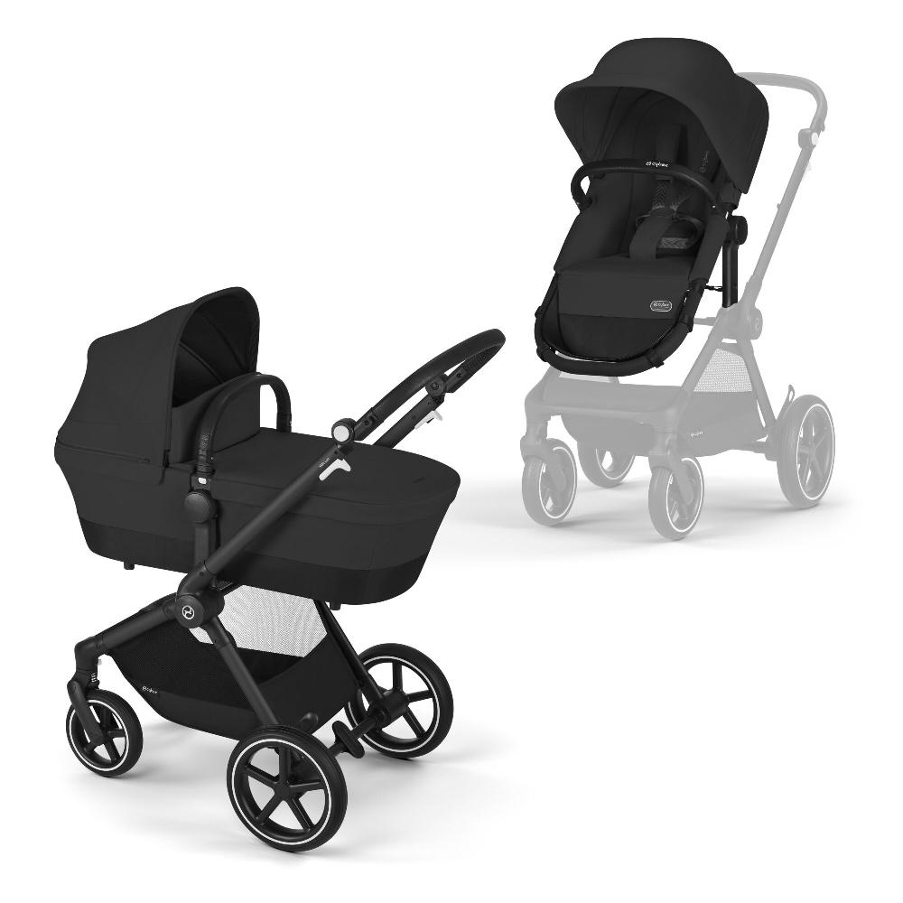 babymarkt 3 in 1 Reisesystem Kombikinderwagen Eos Lux inklusive Babyschale Aton B2 Black Moon Black Bestseller