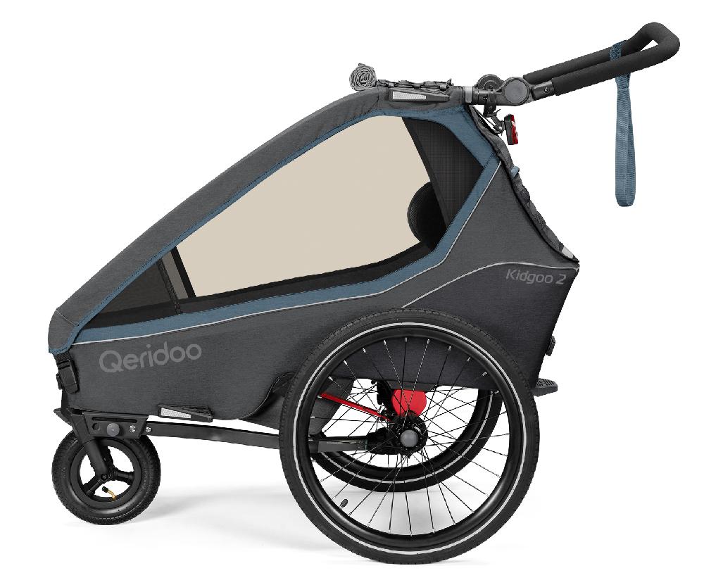babymarkt Kinderfahrradanhänger Kidgoo2 Navy Blue Kollektion 2023 inklusive Hängematte Plus Limited Edition Theraline Super Sparpreis