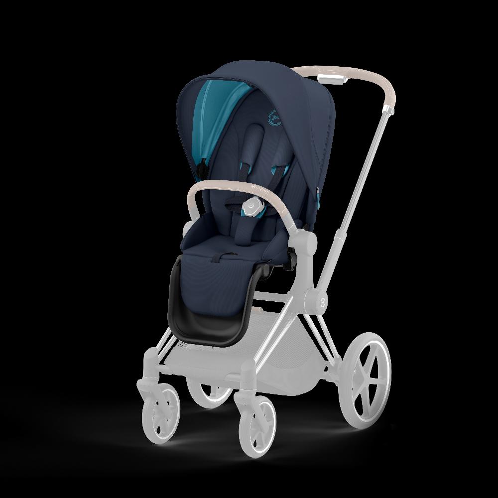 babymarkt Kombikinderwagen Priam Chrome Brown Dark Navy Conscious Collection Nur für heute