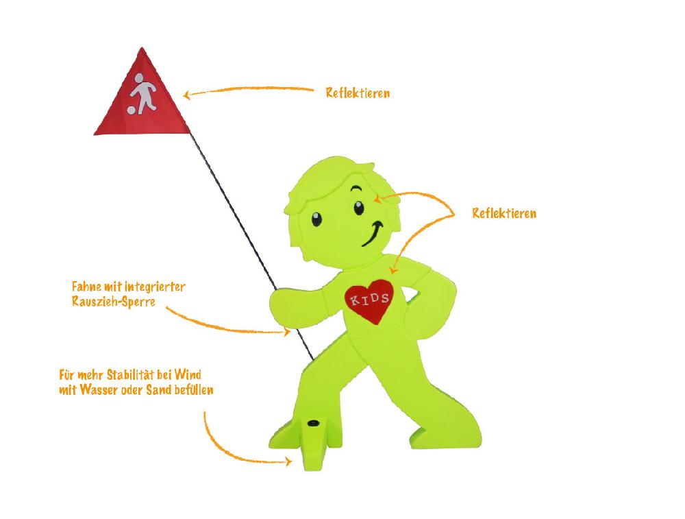 babymarkt Streetbuddy Warnfigur für mehr Kindersicherheit - grün Günstig kaufen