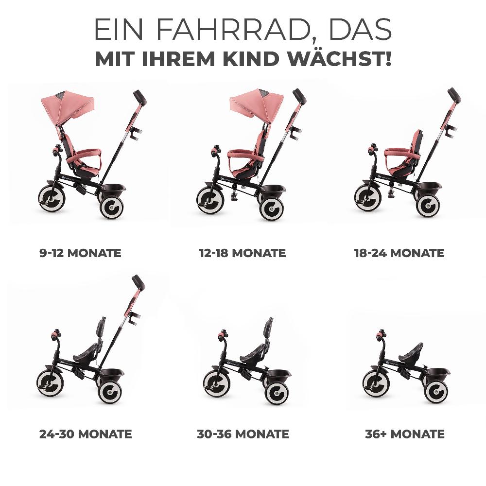 babymarkt Dreirad Aston rose pink Versandkostenfrei