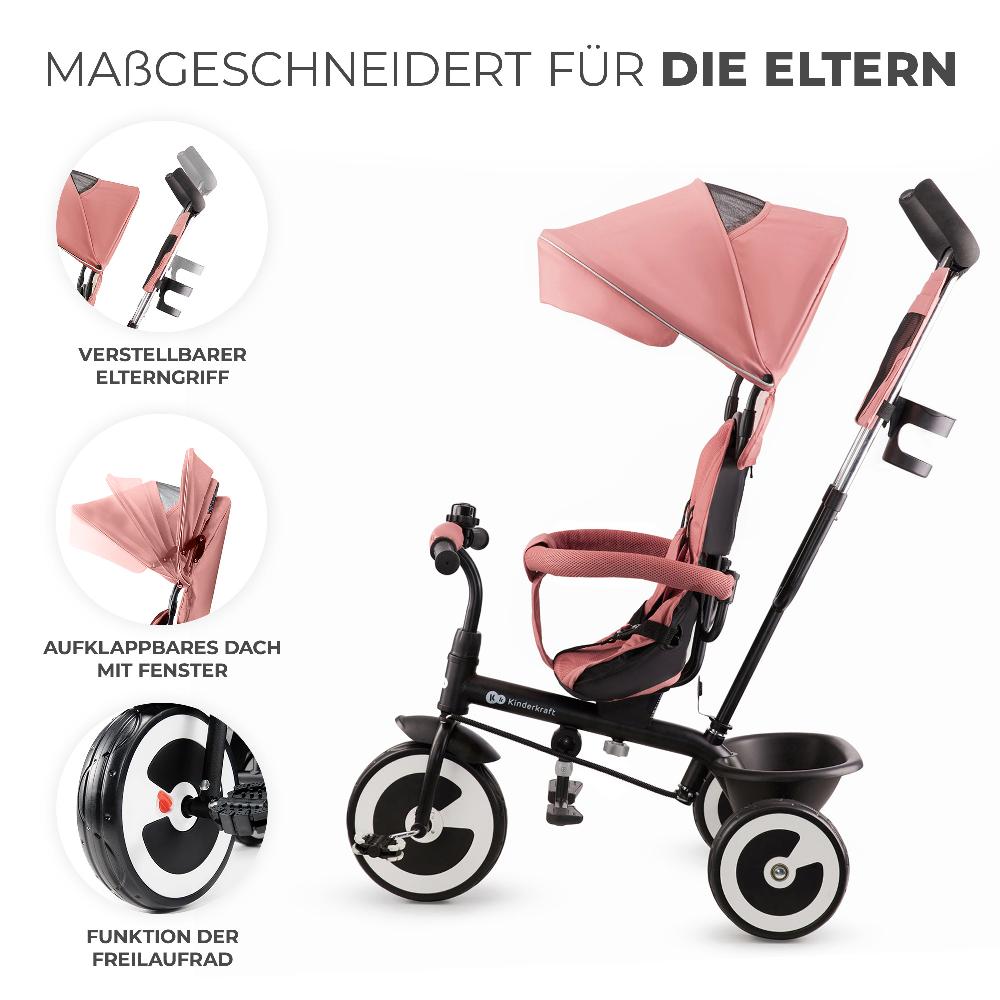babymarkt Dreirad Aston rose pink Versandkostenfrei