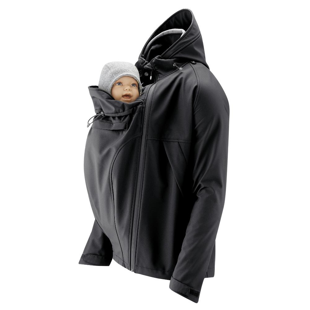 babymarkt Softshell-Tragejacke für Männer Allrounder schwarz Blitzverkäufe