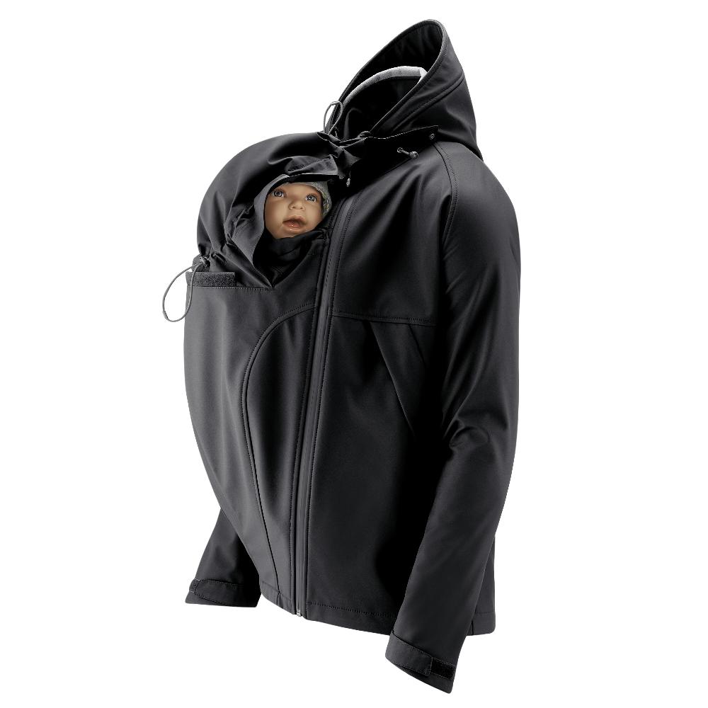 babymarkt Softshell-Tragejacke für Männer Allrounder schwarz Blitzverkäufe