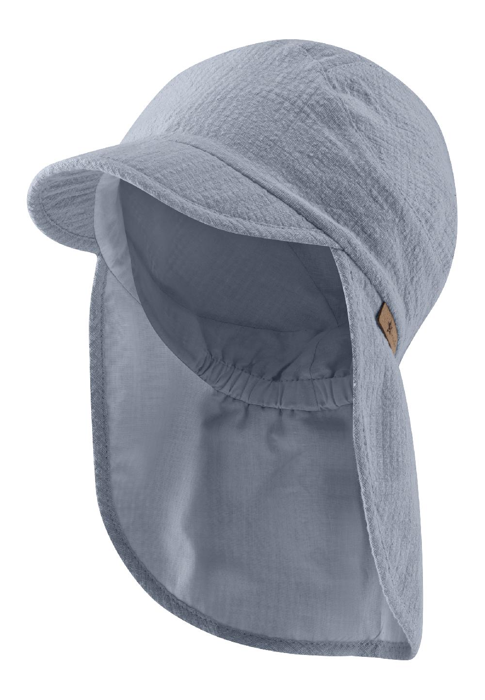 babymarkt Schirmmütze mit Nackenschutz Struktur graublau