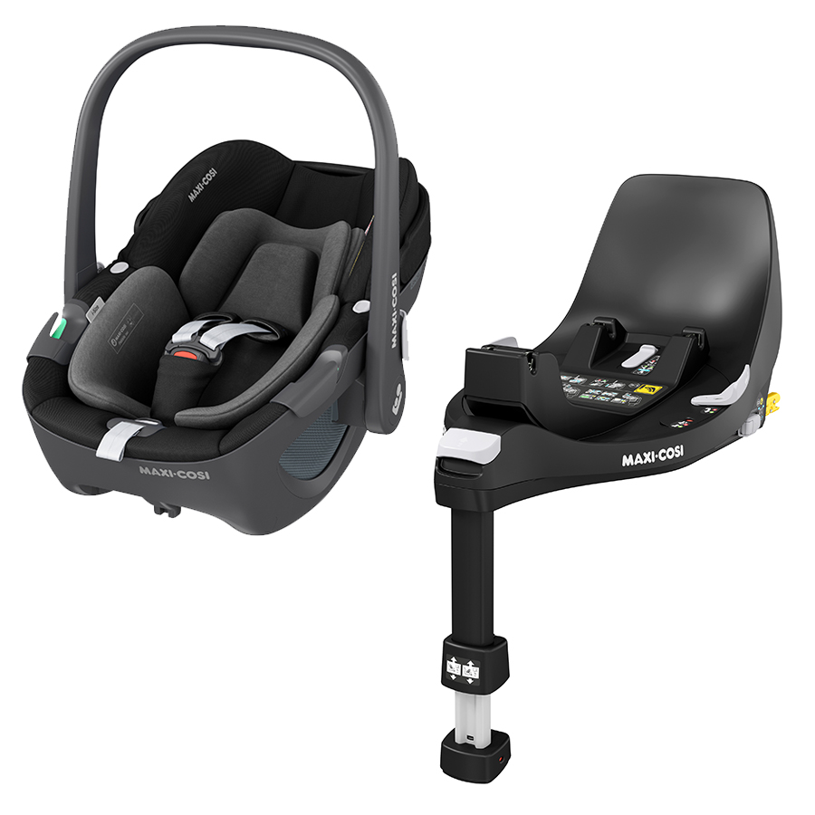 babymarkt Set Babyschale Pebble 360 Essential Black plus Basisstation FamilyFix 360