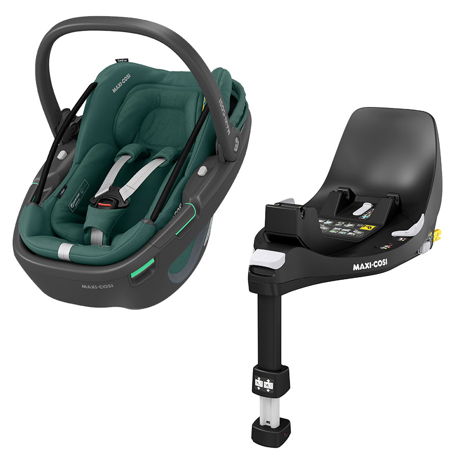 babymarkt Set Babyschale Coral 360 Essential Green plus Basisstation FamilyFix 360
