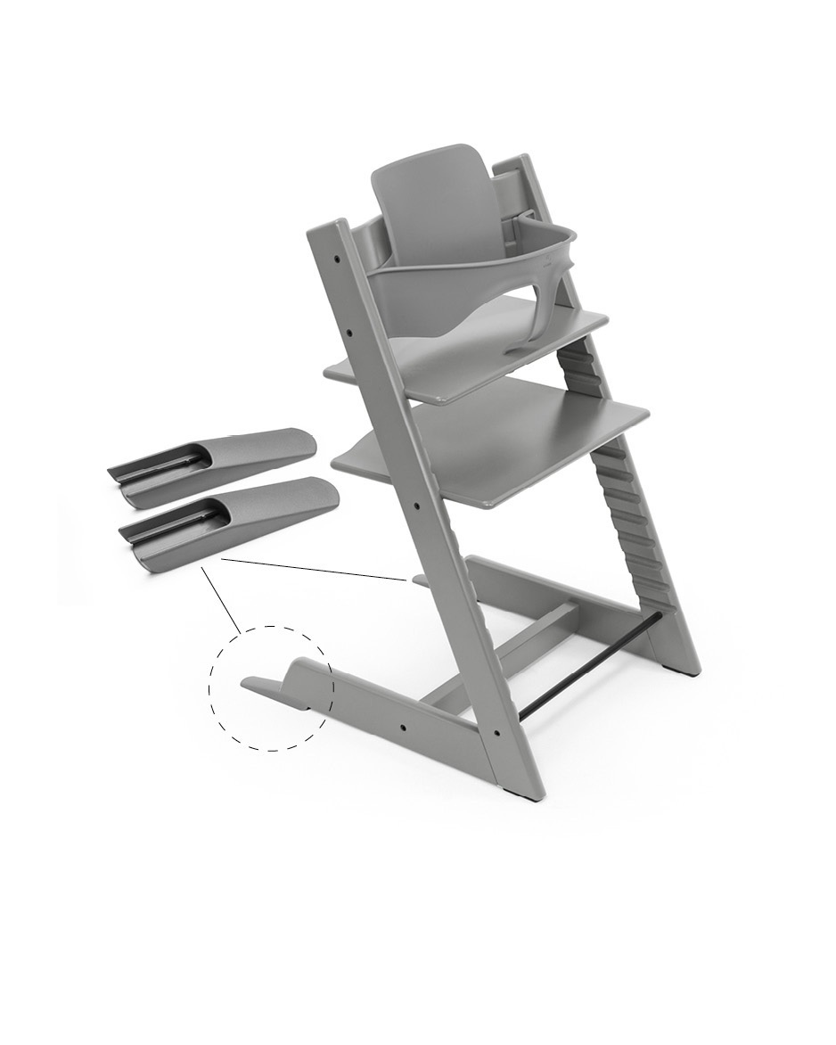 babymarkt Tripp Trapp Hochstuhl Buche Storm Grey + Gratis Baby Set V2 storm grey Letzter Tag
