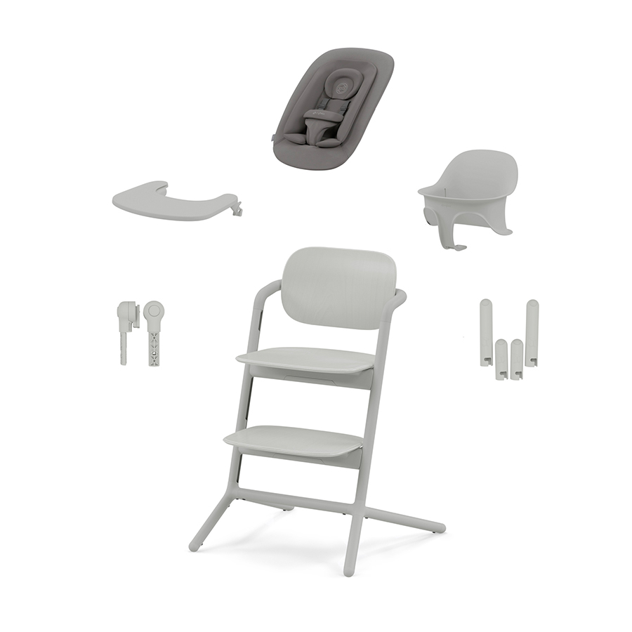 babymarkt Hochstuhl Lemo 4 in 1 Set Suede Grey