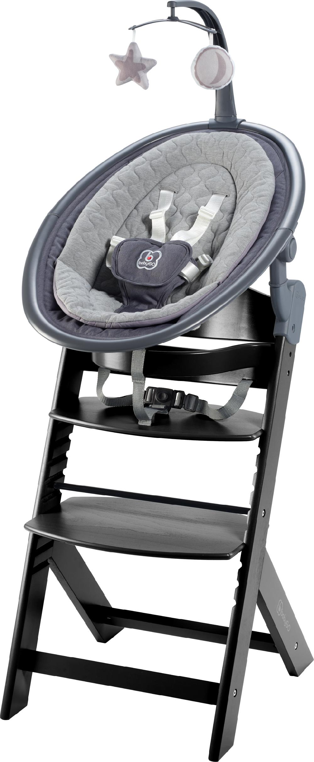 babymarkt Hochhstuhl-Set Newborn Family Black / Grey