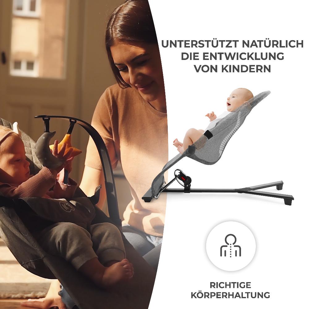babymarkt Babywippe MIMI grey Fabrikverkauf