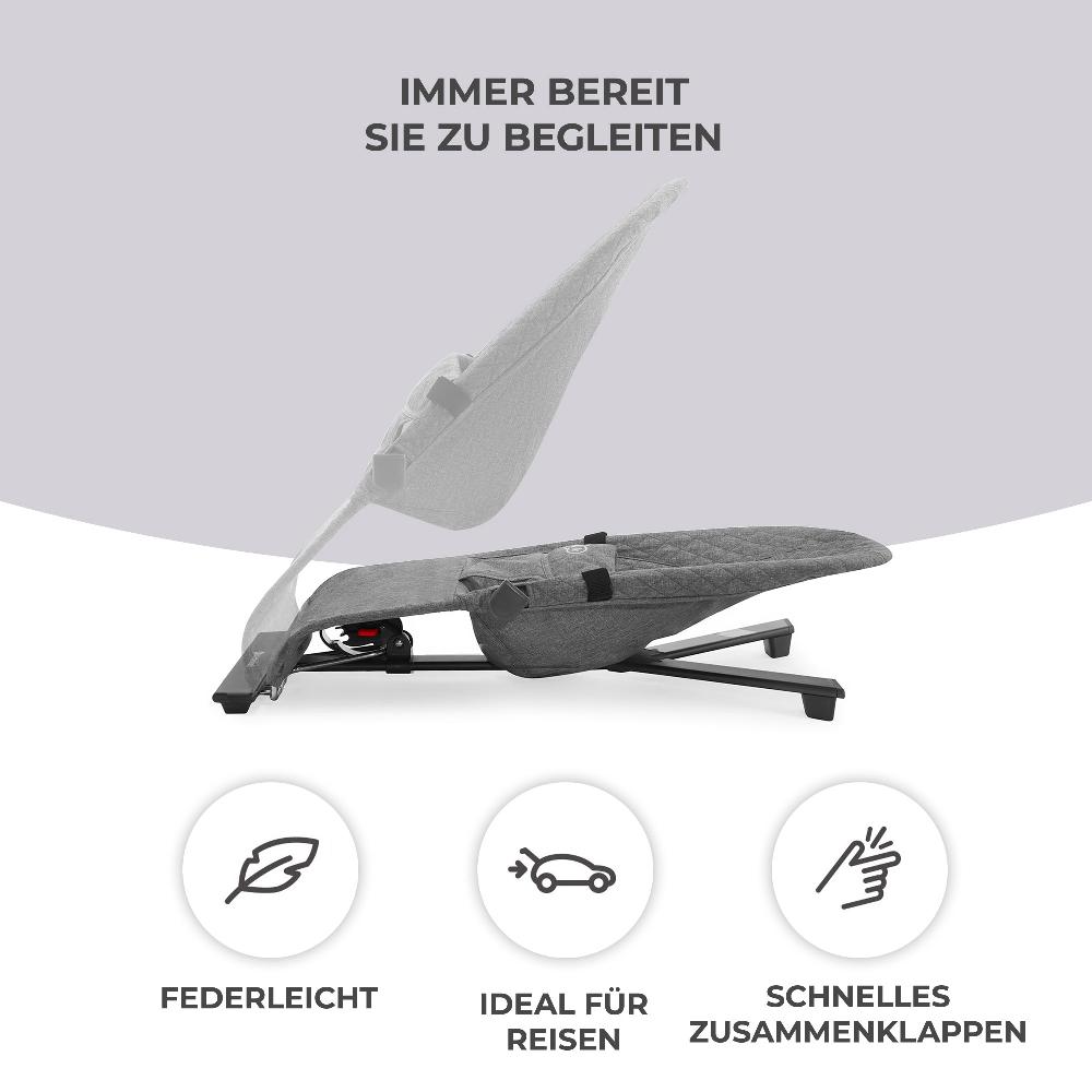 babymarkt Babywippe MIMI grey Fabrikverkauf