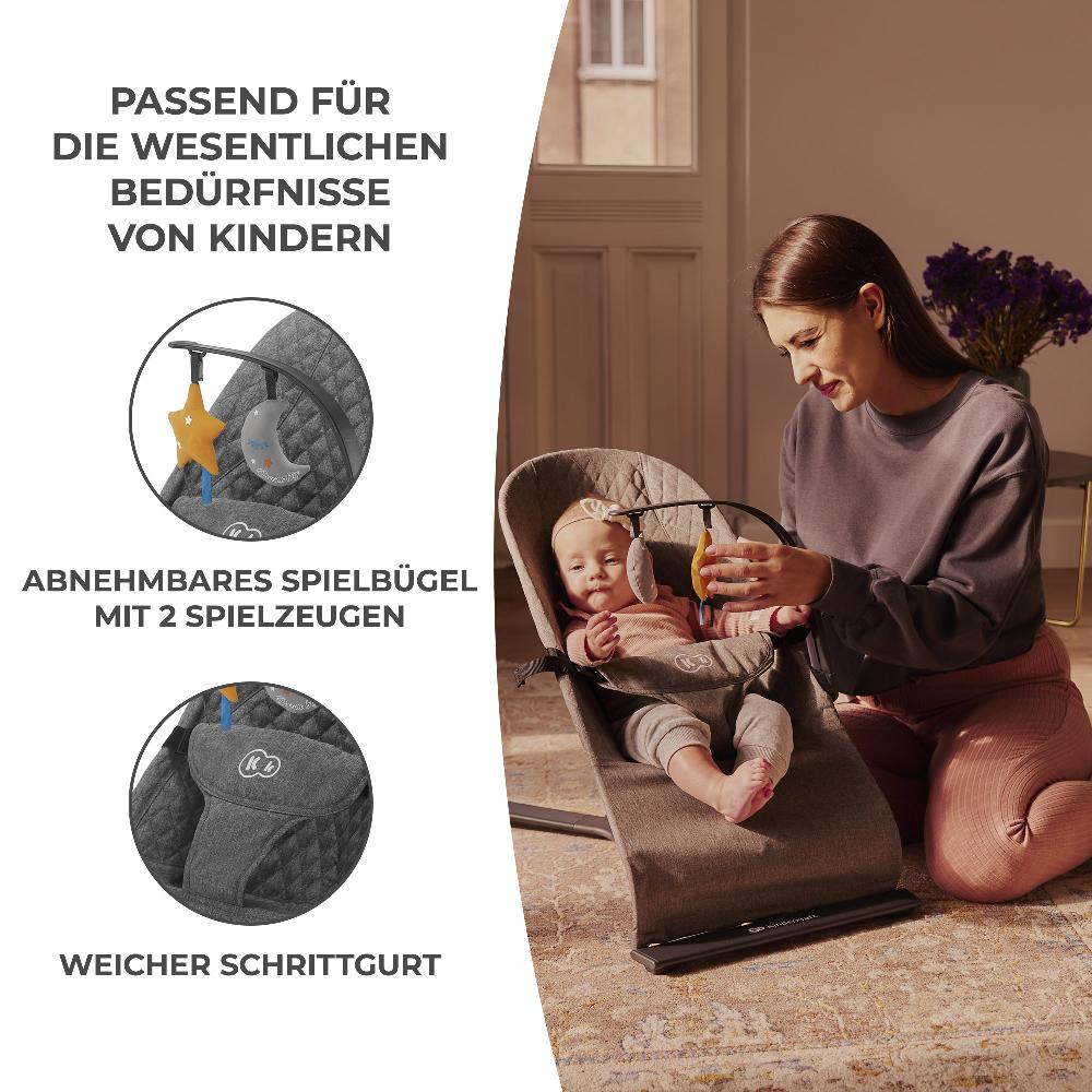 babymarkt Babywippe MIMI grey Fabrikverkauf