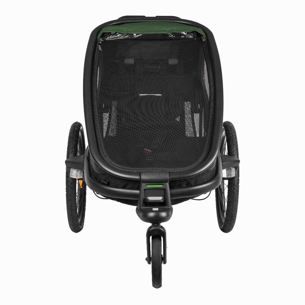 babymarkt Kinderfahrradanhänger Outback ONE mit Rückenlehnenverstellung Green/Black Online Shopping