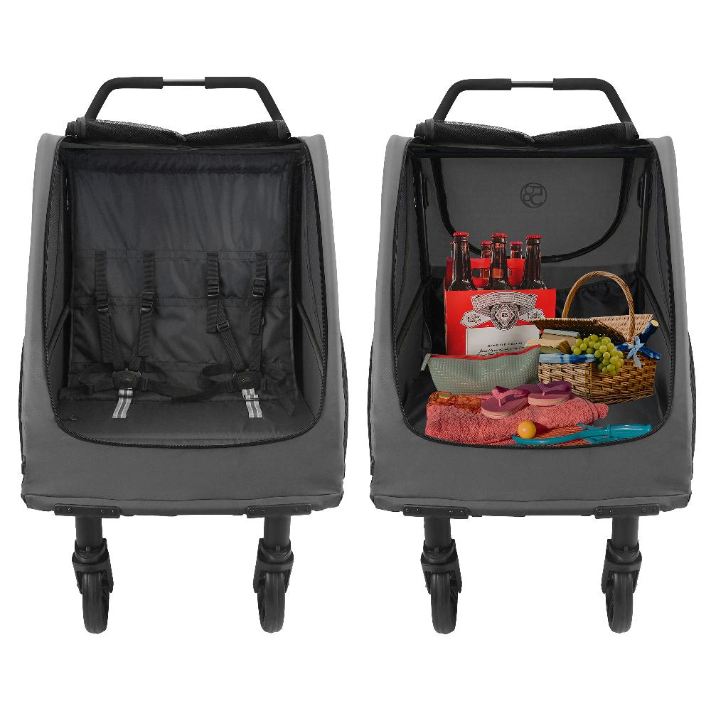 babymarkt Crew Zwillingskinderwagen Trekker II Dark Grey Große Rabatte