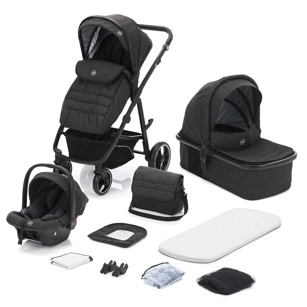 babymarkt Kombikinderwagen 3 in 1 Jaguar dunkelgrau melange