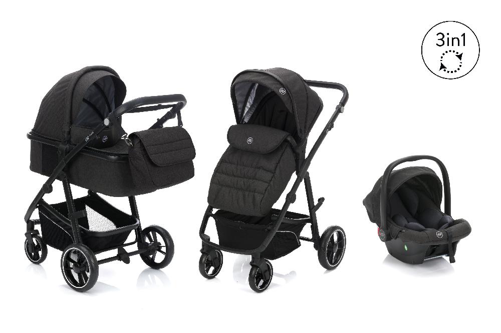 babymarkt Kombikinderwagen 3 in 1 Jaguar dunkelgrau melange Super Sparpreis
