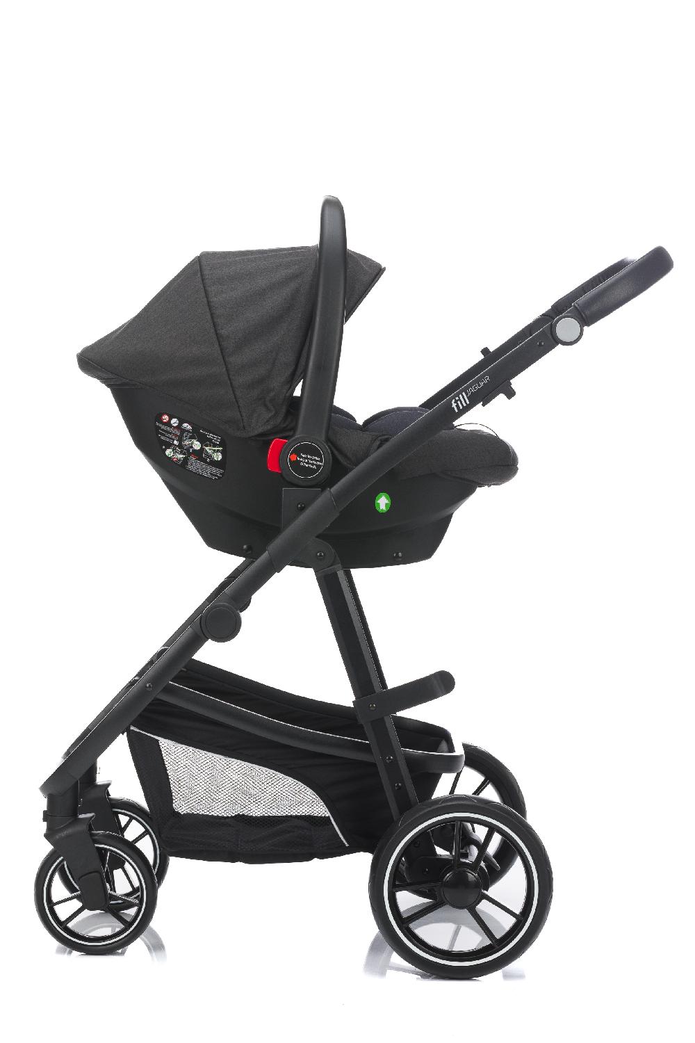 babymarkt Kombikinderwagen 3 in 1 Jaguar dunkelgrau melange Super Sparpreis