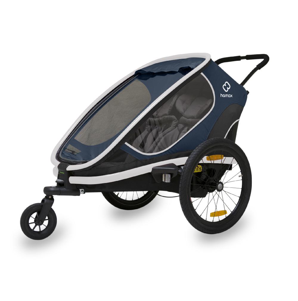 babymarkt Kinderfahrradanhänger Outback mit Rückenlehnenverstellung Navy Blau 2022