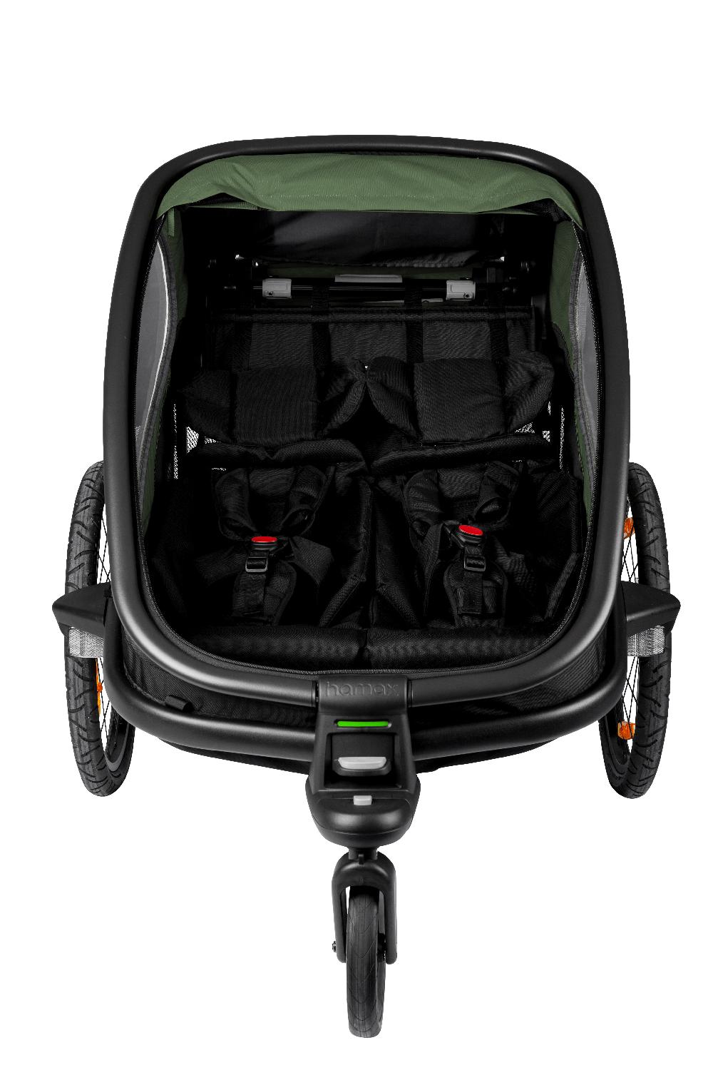 babymarkt Kinderfahrradanhänger Outback mit Rückenlehnenverstellung Navy Blau 2022 Begrenzte Freigabe