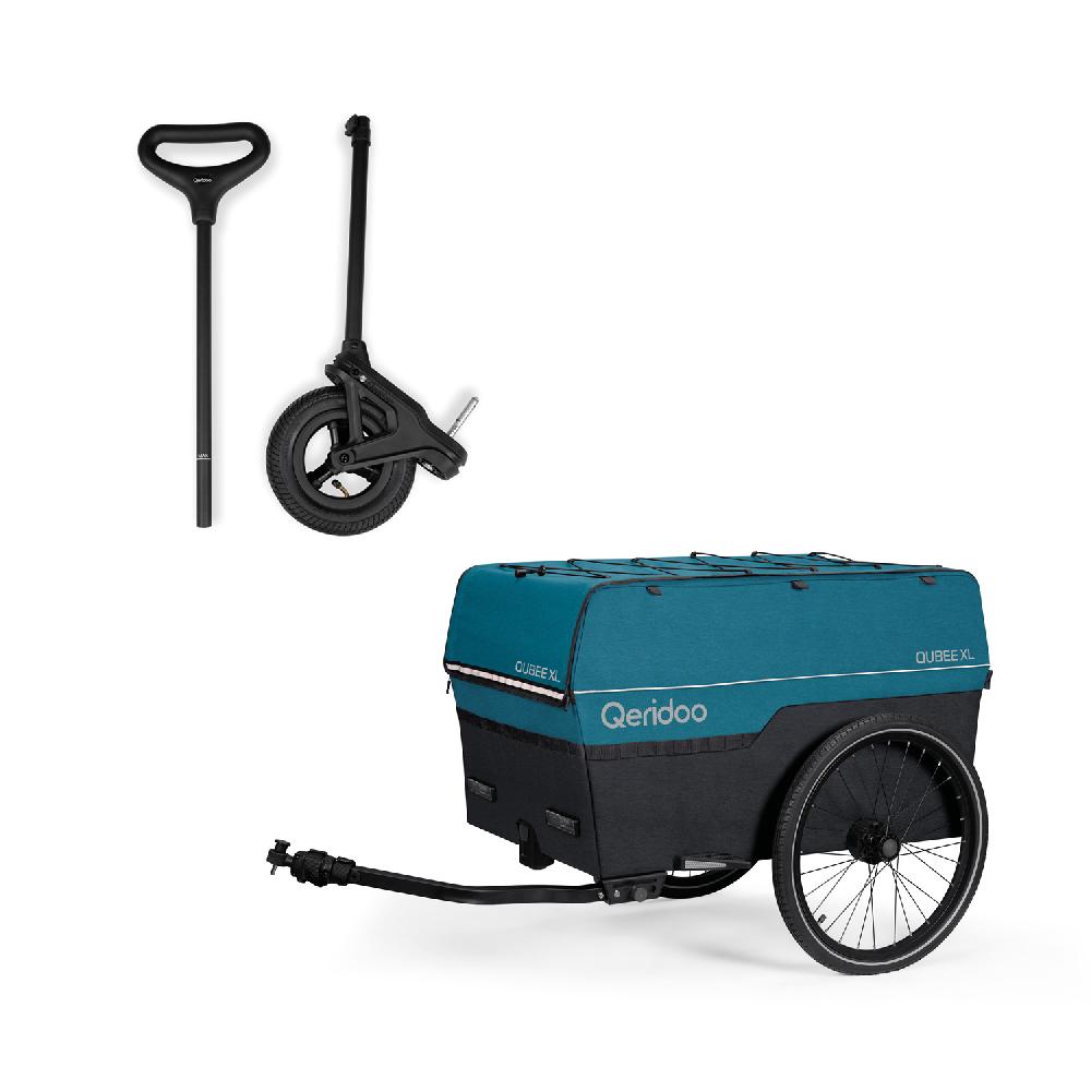 babymarkt Lastenanhänger Qubee Limited Edition Petrol 220 L Volumen inkl. Bollerwagen Set