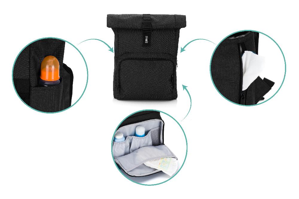 babymarkt Wickelrucksack Tokio schwarz Nur noch ein Tag übrig