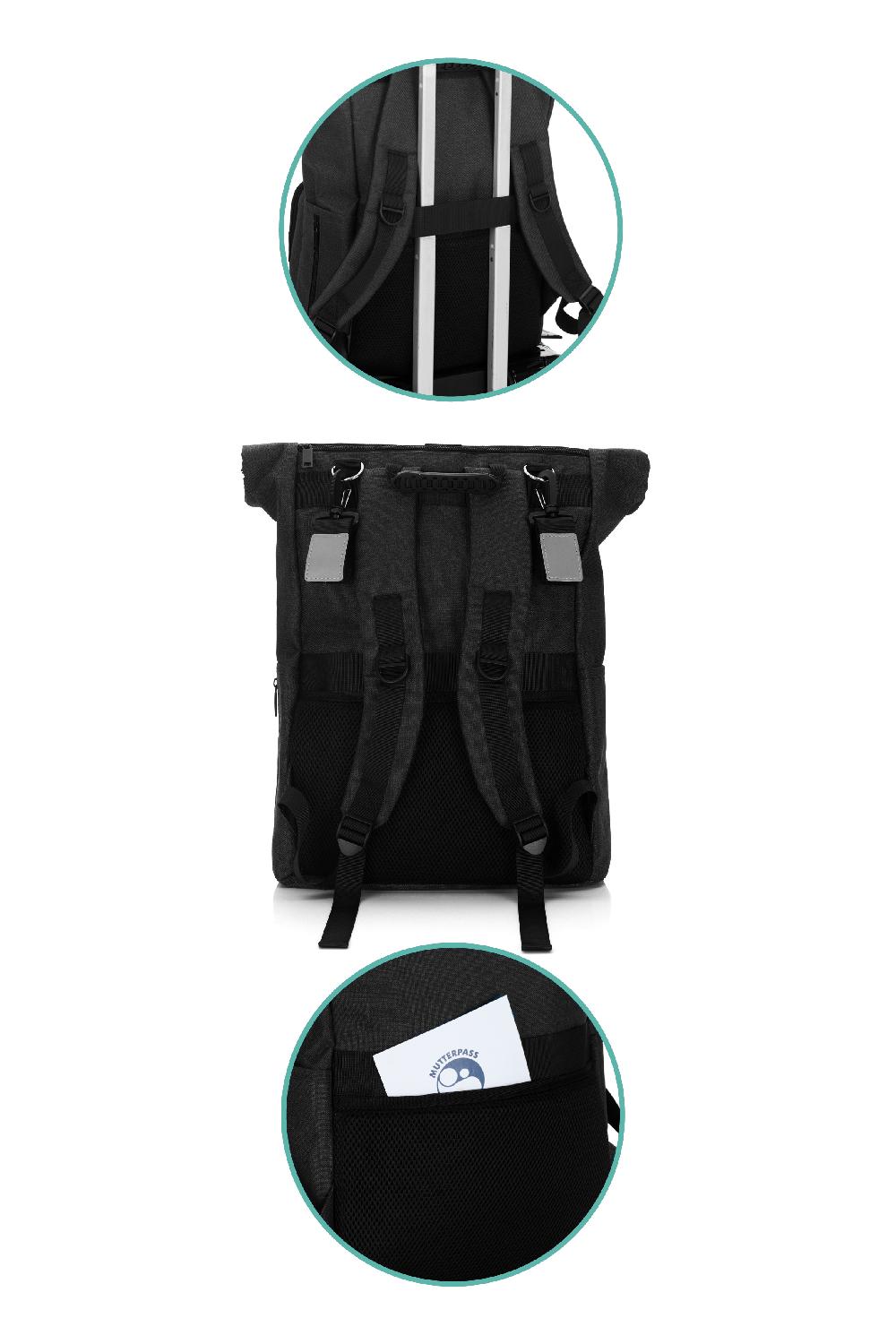 babymarkt Wickelrucksack Tokio schwarz Nur noch ein Tag übrig
