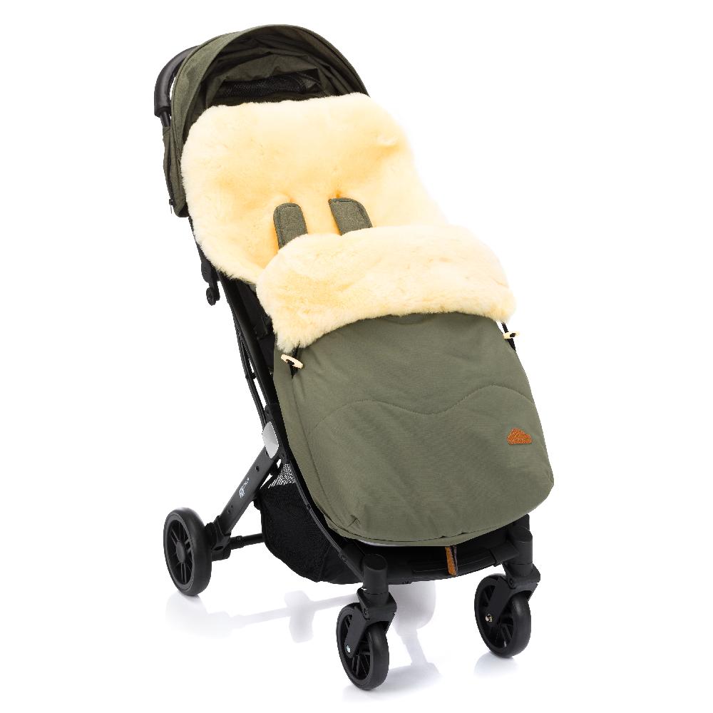 babymarkt Winterfußsack vartasly Lammfell oliv Super Rabatt
