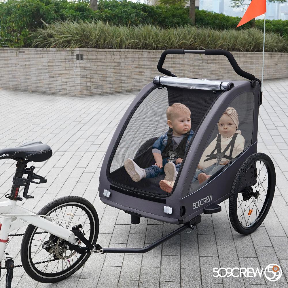 babymarkt Crew Fahrradanhänger Trailer II Dark Grey Speichern exportieren