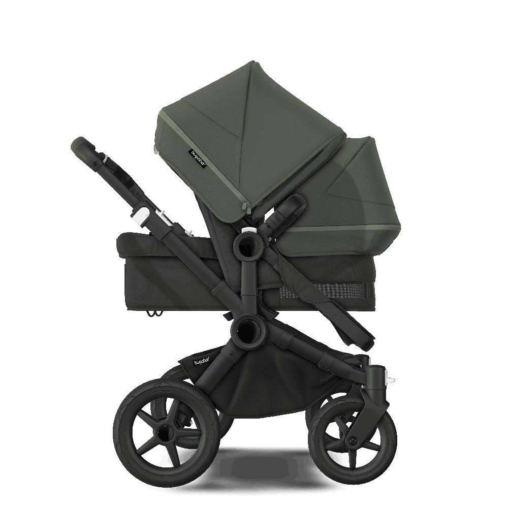 babymarkt Geschwisterwagen Donkey 5 Duo Complete Black/Forest Green Im Verkauf
