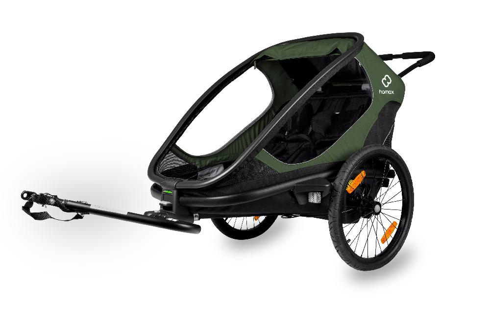 babymarkt Kinderfahrradanhänger Outback mit Rückenlehnenverstellung Green Black Angebote