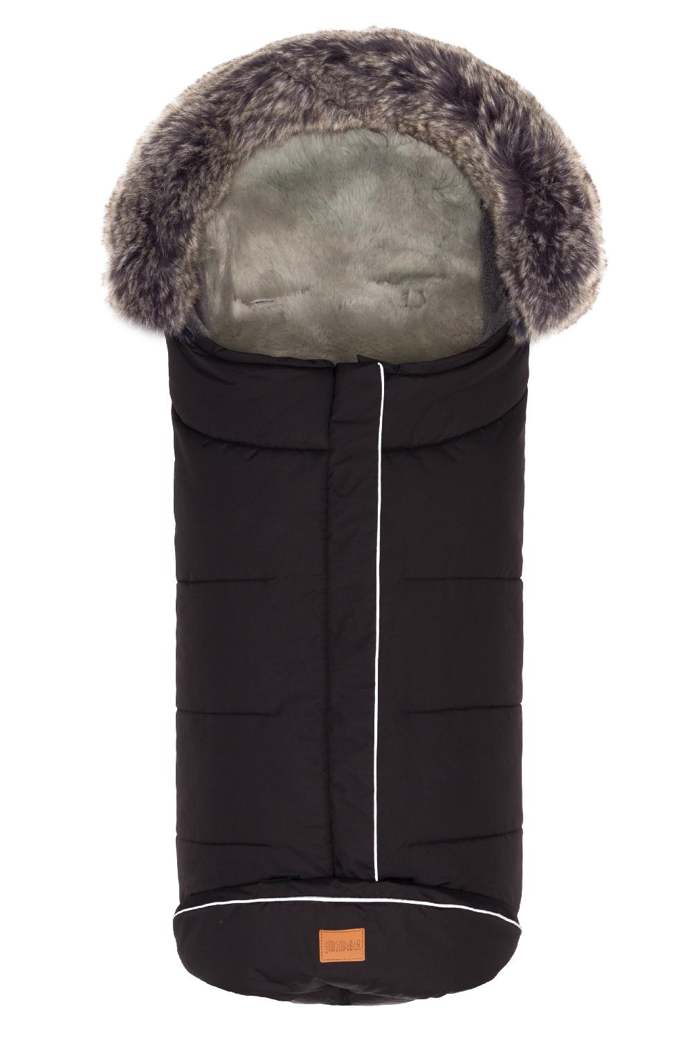 babymarkt Winterfußsack Mavensi mit Lammfelleinlage schwarz