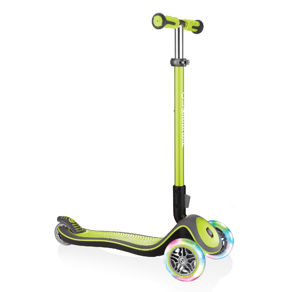 babymarkt Scooter ELITE DELUXE LIGHTS mit Leuchtrollen lime grün