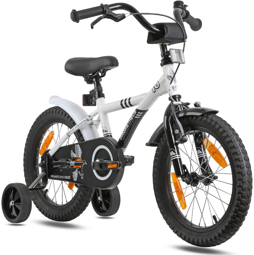 babymarkt Kinderfahrrad 16" mit Stützräder weiß-schwarz