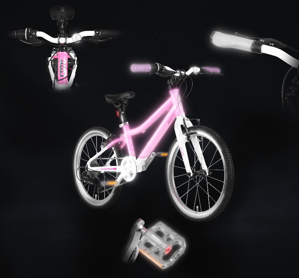 babymarkt PRO Kinderfahrrad 20" SHOCKING PINK rosa-weiss Letzter Tag