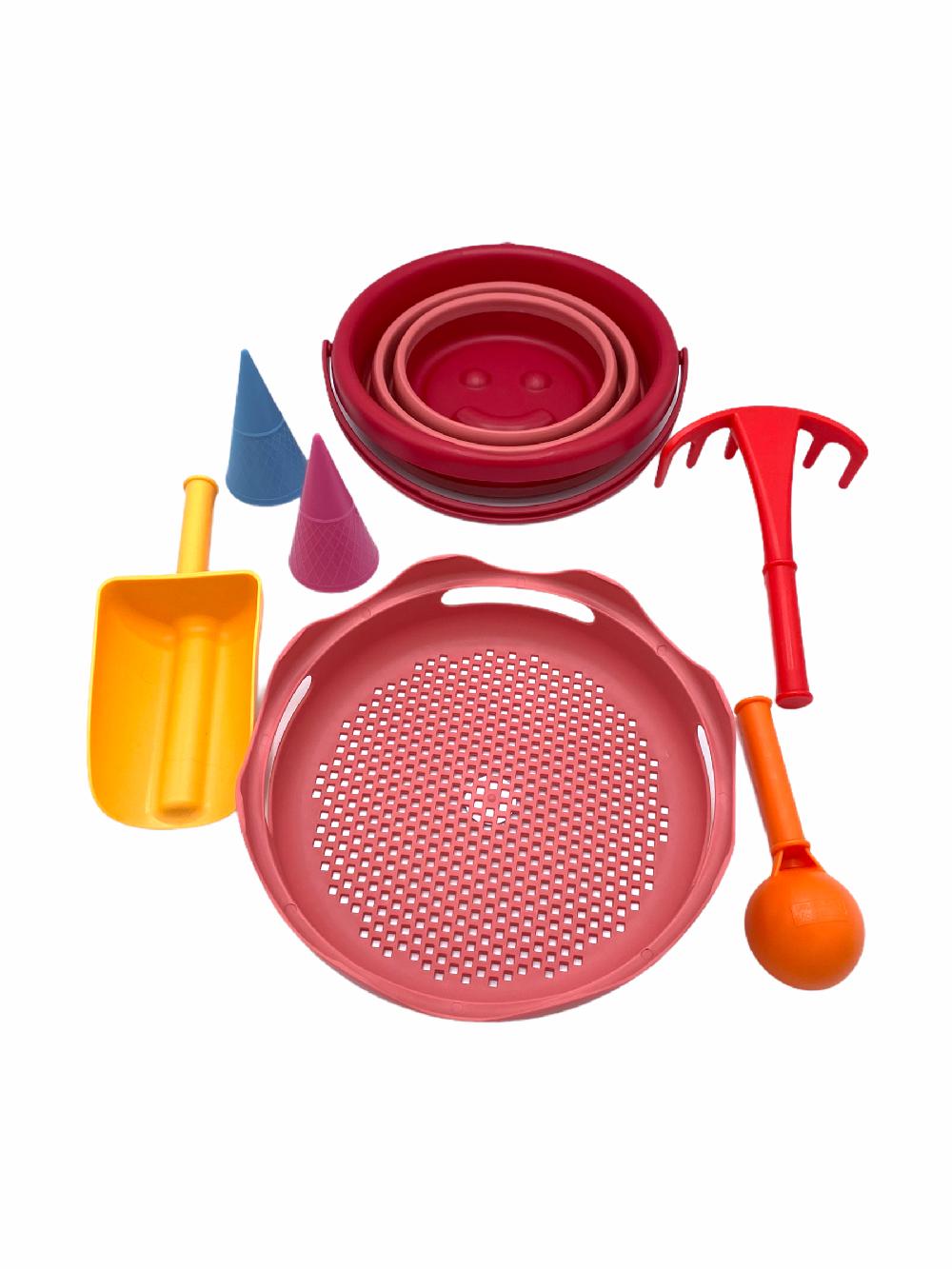 babymarkt 7in1 Sand Toys Falteimer-Set rot Riesige Rabatte