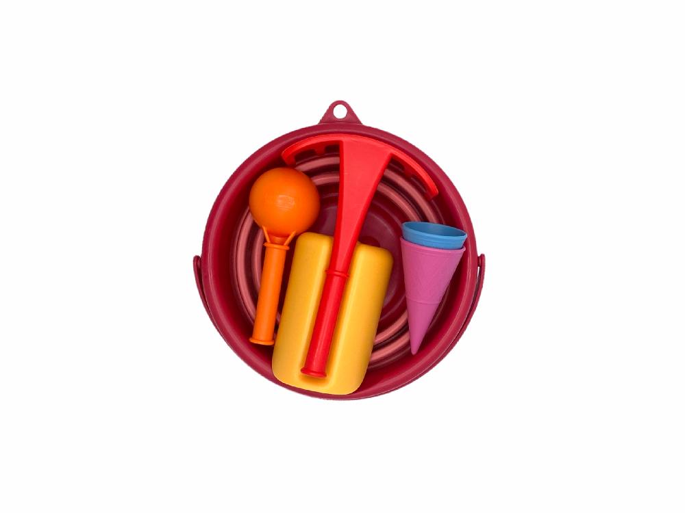 babymarkt 7in1 Sand Toys Falteimer-Set rot Riesige Rabatte