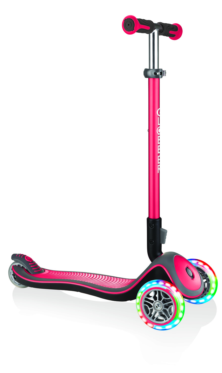 babymarkt Scooter ELITE DELUXE LIGHTS mit Leuchtrollen rot