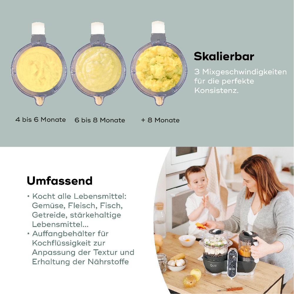 babymarkt Küchenmaschine Nutribaby plus industrial grey Verkauf