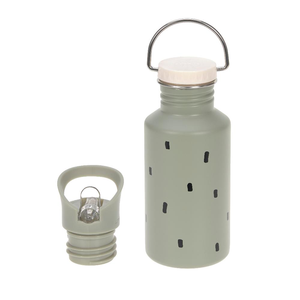 babymarkt Bottle Stainless Steel Little Gang Prints light olive